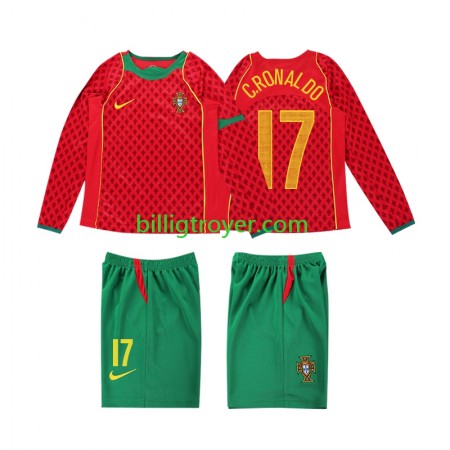 Billige Fotballdrakter Portugal Cristiano Ronaldo 17 2004 Barn Retro Hjemmedraktsett Langermet Billige Fotballdrakter Portugal Cristiano Ronaldo 17 2004 Barn Retro Hjemmedraktsett Langermet
